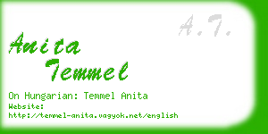 anita temmel business card